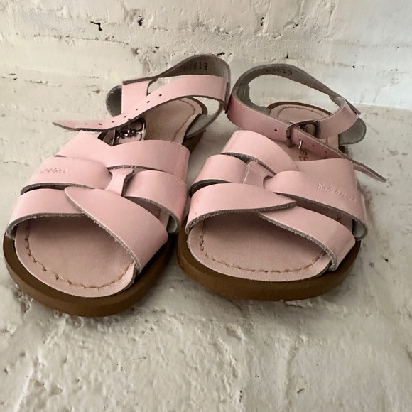 Salt Water Original Pink Leather Sandals Kids Size 12 - Picture 7 of 7